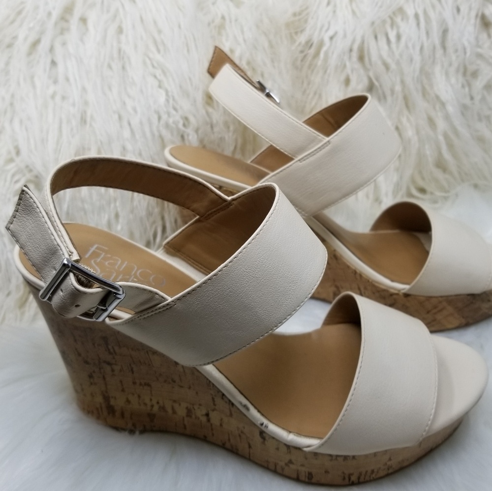 Franco Sarto | Ivory Cork Wedge Sandal